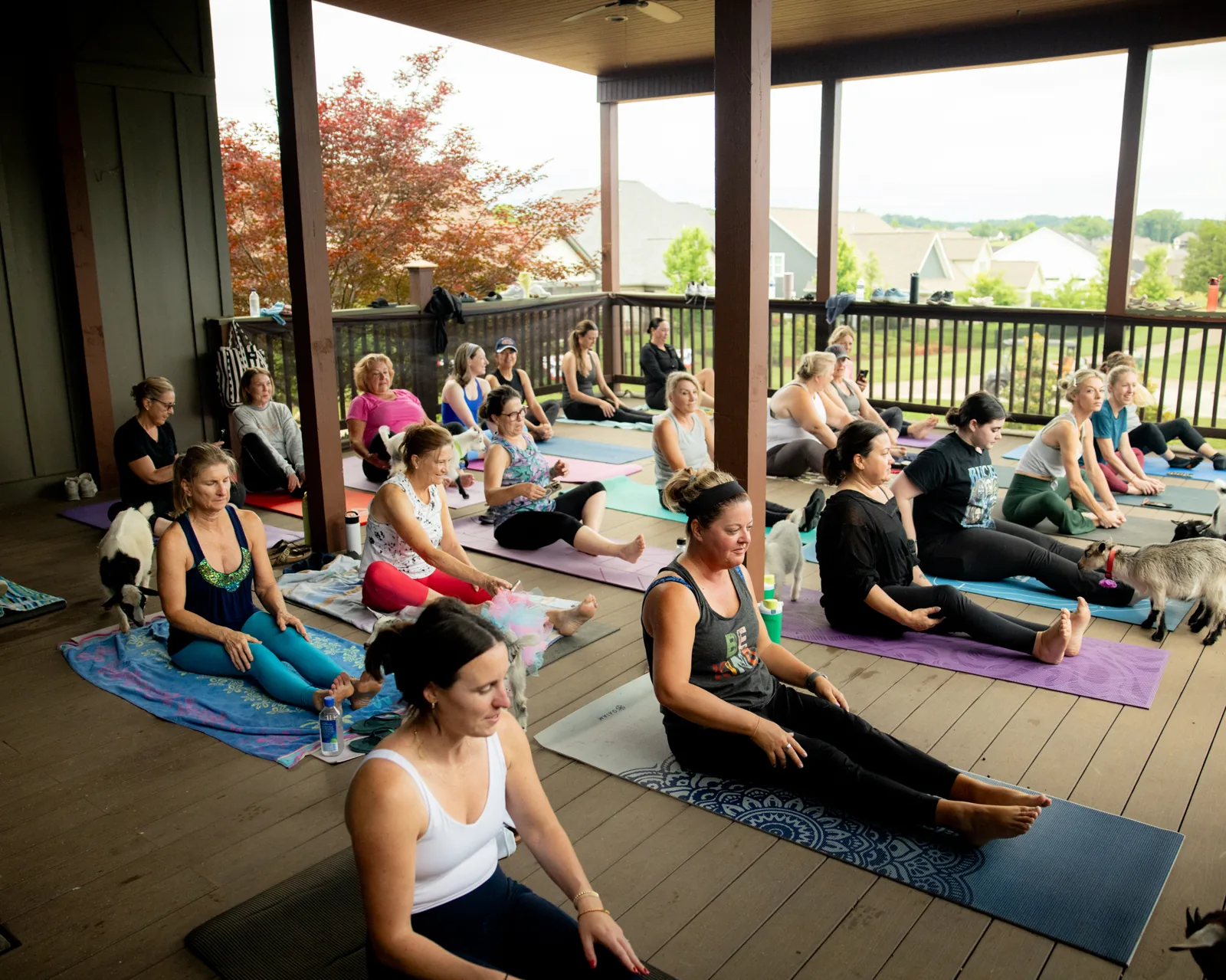 Group yoga and fitness class at Tennessee National