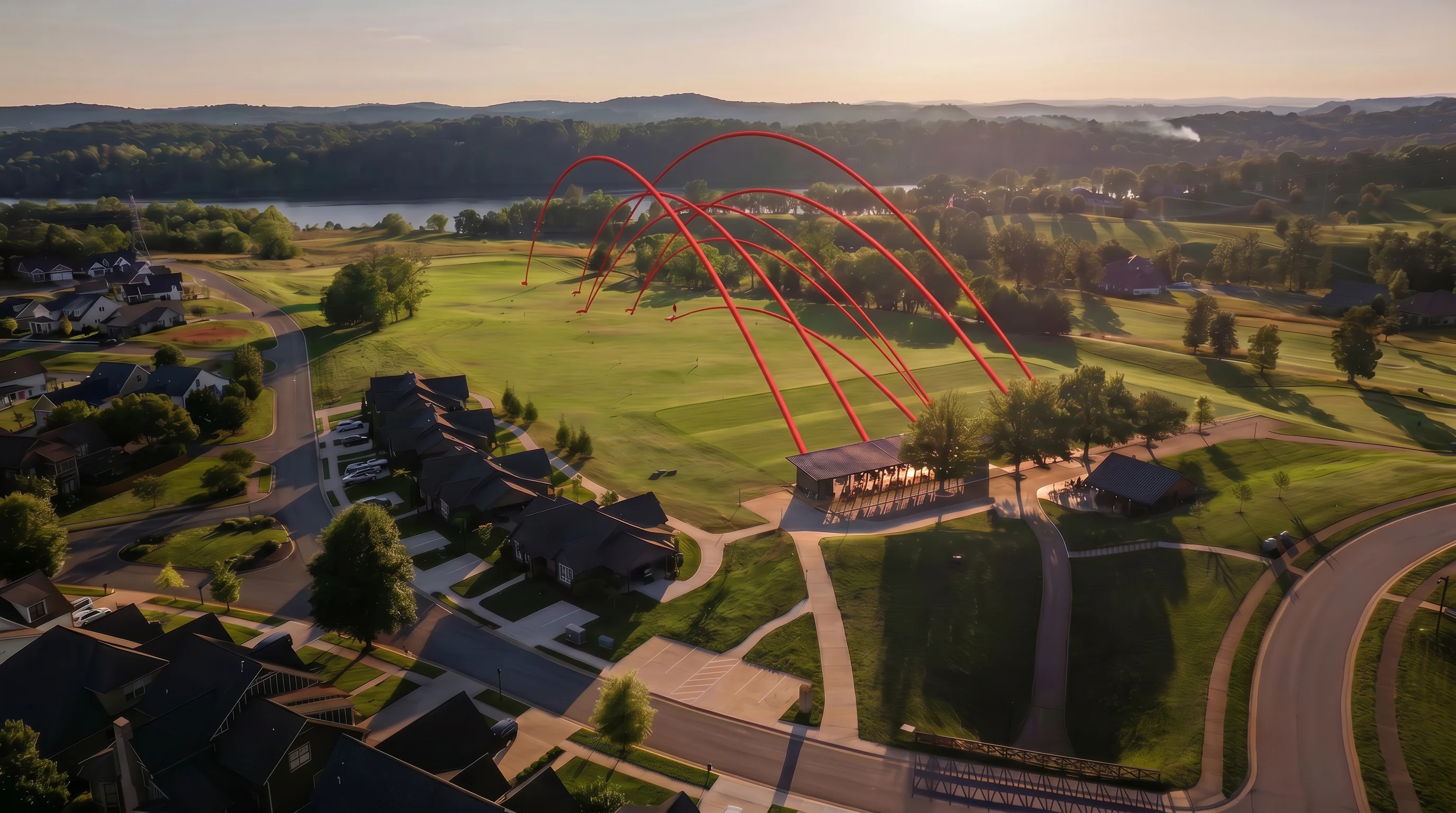 Toptracer driving range with ball-flight tracing at Tennessee National