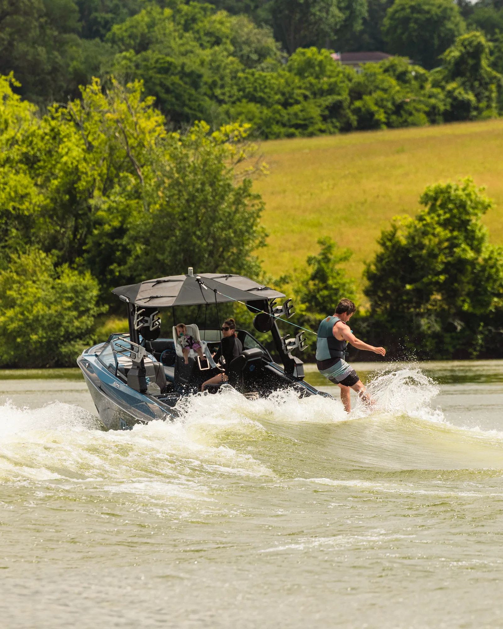 Wakeboarding on the lake